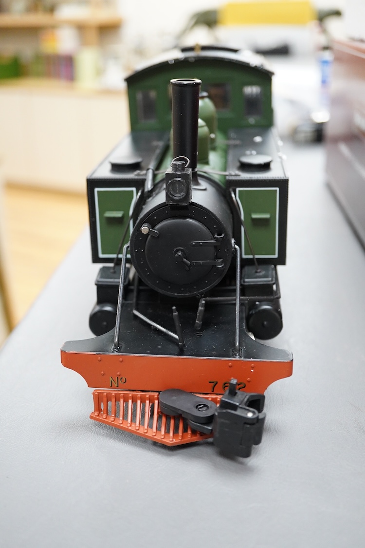 A boxed Bachmann Spectrum (Bachmann Big Haulers) G scale railway Lyndon & Barnstaple 2-4-2T Baldwin tank locomotive, Lyn